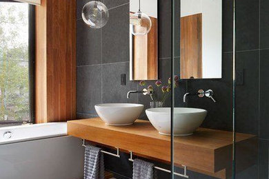 Example of a trendy bathroom design in Other
