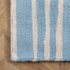 nuLOOM Hand Tufted Wool Lemuel Geometric Kids Area Rug, Baby Blue 3'x5'