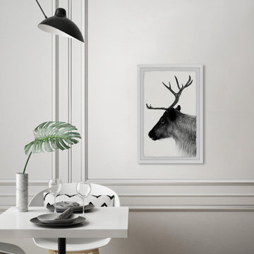 "Antler Profile II" Framed Painting Print