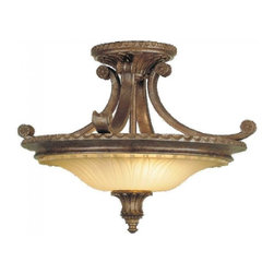 British Bronze Finish by Feiss Stirling Castle 2 Light Semi Flush Mount - Lighting