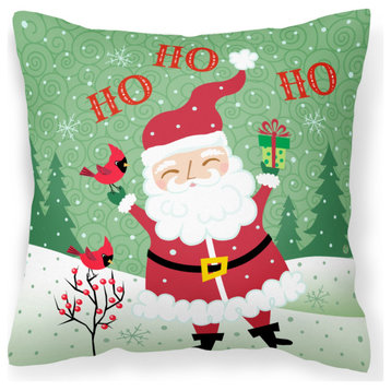 Caroline's Treasures Vha3016Pw1414 Merry Christmas Santa Claus Ho Fabric Pillow