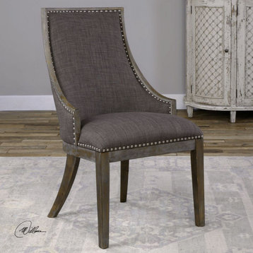 Uttermost Aidrian 19 x 39" Charcoal Gray Accent Chair