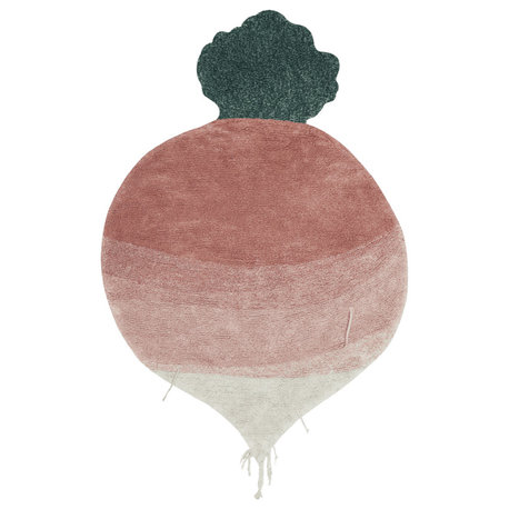 Ramona the Radish Machine Washable Kids Area Rug