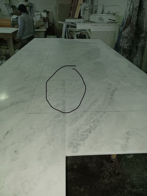 Livingstone countertopwhere should the seam go?