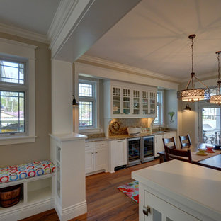 コロンバスの広いLDKの画像 (ベージュの壁、無垢フローリング)