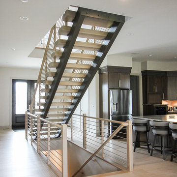 Project #66 | Modern Staircase with Twin Metal Stringers