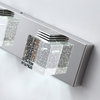 3-Light Chrystal Transparent Glass Cube LED Light Bathroom Vanity Light