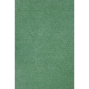 Leopardess Hand-Tufted Responsible Wool Area Rug, Soft Jade, 6' X 9'