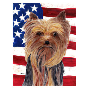 Carolines Treasures RDR3028CHF USA American Goat Flag Canvas House Size