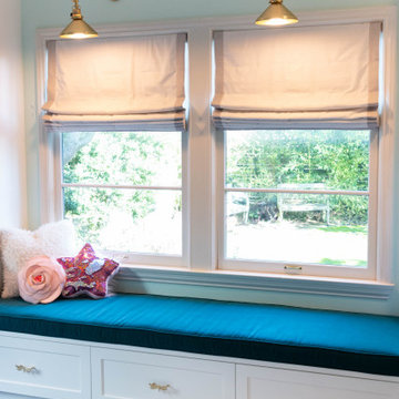 Custom Built-ins with a Whimsical Wallcovering