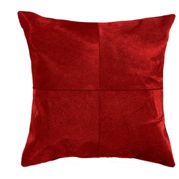 HomeRoots 18" x 18" x 5" Red Quattro Pillow