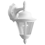 Progress - Progress P5862-30 Westport - One Light Outdoor Wall Lantern - Add a touch of rustic appeal and classic styling with beaded detailing in the Westport CFL collection. clear seeded glass compliments the durable powder coat finish in die-cast aluminum frames. 1-Light wall lantern.