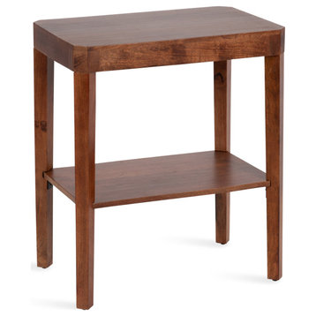Talcott Wood Side Table, Walnut Brown 22x14x26