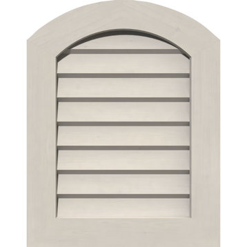 Arch Top Gable Vent, Pine, Primed, Decorative, 23Wx27"H/Opening: 18Wx22"H