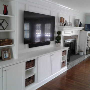 Custom shelving/book shelf wall unit.