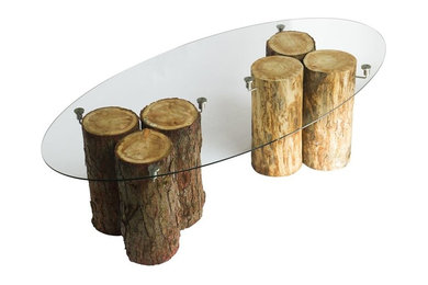 Log Base Dining Table