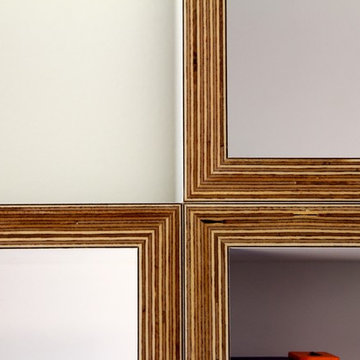 Plywood Office Unit, Pastel Colours