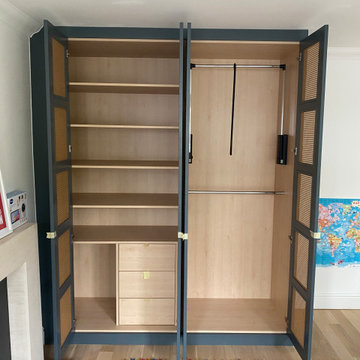 Wardrobe with Rattan Shaker Doors in New Malden