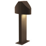 Sonneman - Shear 16" Double Bollard, Textured Bronze, 16" - Beautifully executed forms of sculptural presence and simplicity that are equally at home inside or out.