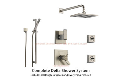 Delta Arzo Collection Stainless Steel Finish Custom Shower System SS17T8692SS