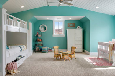 Inspiration for a coastal kids' room remodel in Other