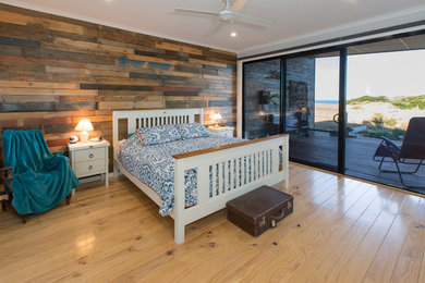 Photo of a modern bedroom in Adelaide.