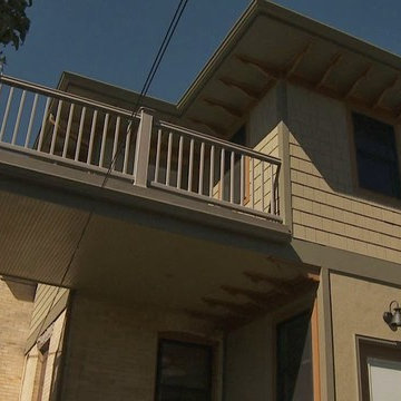 Two-Story Addition with laundry, bathroom, sauna, balcony and deck