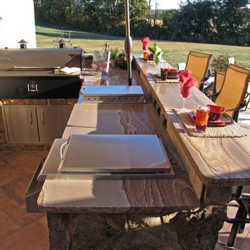Outdoor Kitchen and Sandalwood Counters