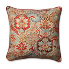 Madrid Square Throw Pillow, Red and Blue