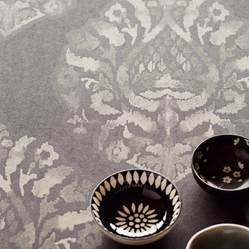 Kavala Espresso Damask Wallpaper