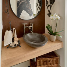 Wood Vessel Sink Counter