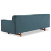 Kennedy Midcentury Modern Classic Sofa, Neptune, Material: Velvet