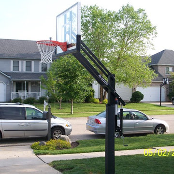 Joe K's Pro Dunk Silver Basketball System on a 25x17 in Plainfield, IL
