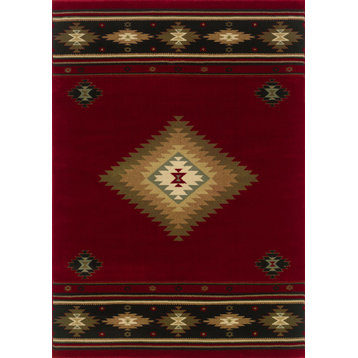 Oriental Weavers Hudson 87K 1'10"x3'3" Red Rug