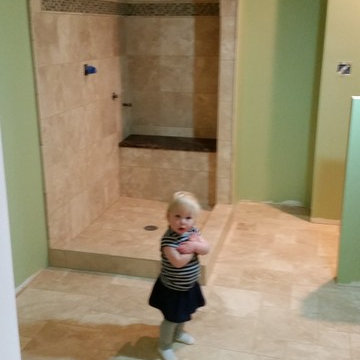 Custom Travertine Master Bathroom