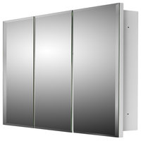 Tri-View Series Medicine Cabinet, 60"x36", Beveled Edge