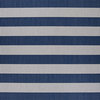 Couristan Afuera Yacht Club 5229 and 8503 Striped Rug, Midnight Blue and Ivory