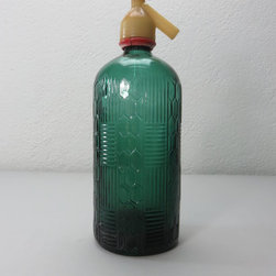 sif&oacute;n verde con cristal en relieve - Beverage Dispensers