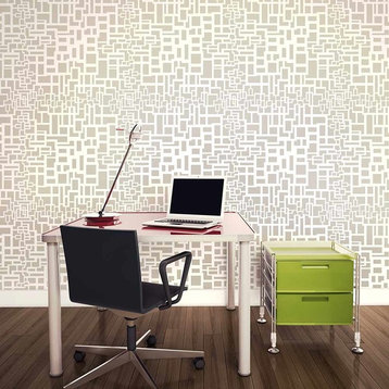 Matrix Allover Stencil, Modern Pattern Design Stencils, Easy DIY Wall Decor