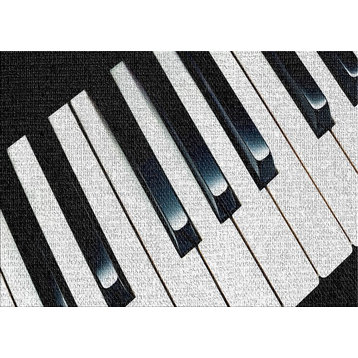 Piano Close Up 5 Area Rug, 5'0"x7'0"