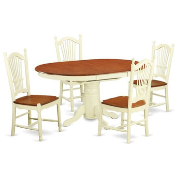 5-Piece Dining Room Set -Kitchen Dinette Table And 4 Dining Chairs