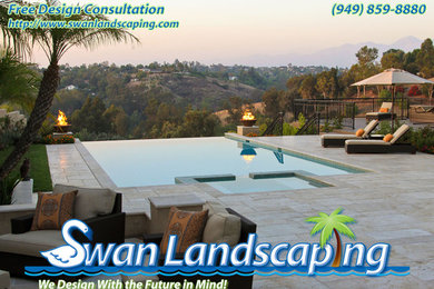 Inspiration for a timeless pool remodel in Orange County