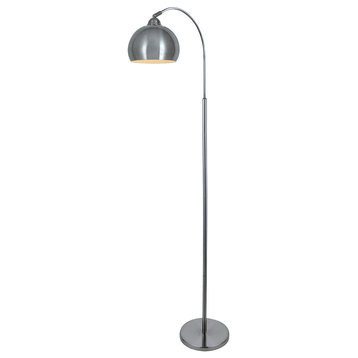 Lite Source LS-82597 Palesa 1 Light Floor Lamp - Polished Steel
