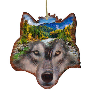 Wolf Face Ornament