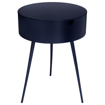 Bali Metal Side Table/Nightstand, Navy