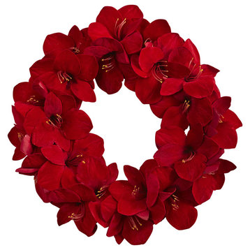 22" Amaryllis Wreath