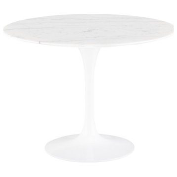 Ginevra Dining Table White Marble 39"