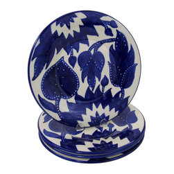 Le Souk Ceramique - Stoneware Dinner Plates, Set of 4, Jinane Design - Dinner Plates
