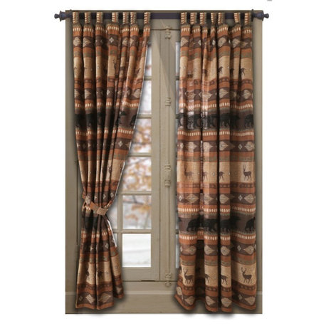 Autumn Trails Rustic Wildlife Curtain Drape Set