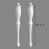 Console Sink Spindle Legs White Vitreous China Floor Mount Pair